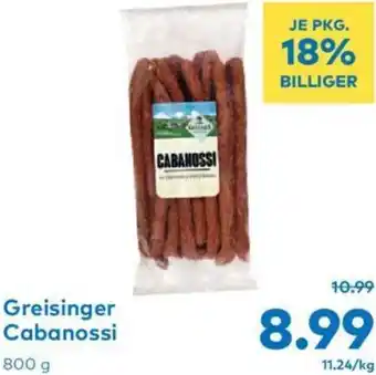 T&G Greisinger Cabanossi Angebot