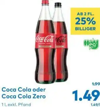 T&G Coca Cola oder Coca Cola Zero Angebot