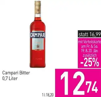 Sutterlüty Campari Bitter 0,7 Liter Angebot