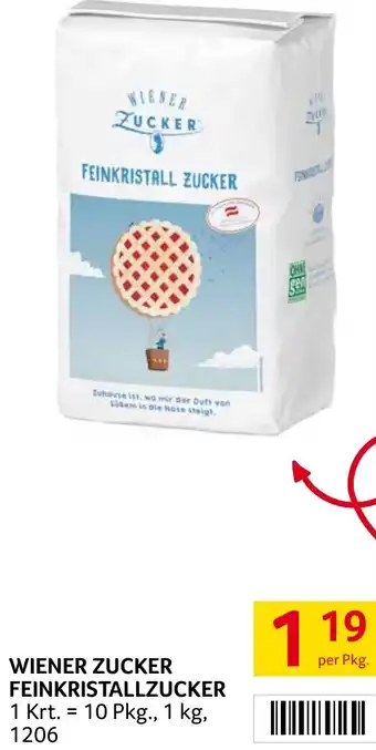 Transgourmet WIENER ZUCKER FEINKRISTALLZUCKER 1 Krt. Angebot