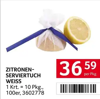 Transgourmet ZITRONEN-SERVIERTUCH WEISS Angebot