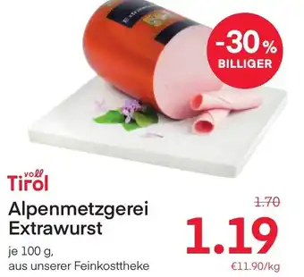 MPreis Alpenmetzgerei Extrawurst Angebot