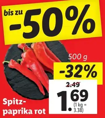 Lidl Spitz-paprika rot Angebot