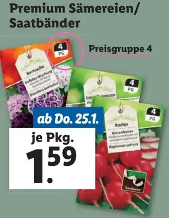 Lidl Premium Sämereien/ Saatbänder Angebot