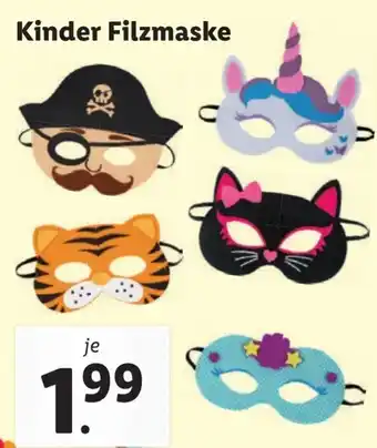 Lidl Kinder Filzmaske Angebot