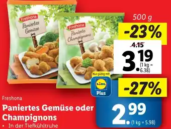 Lidl Paniertes Gemüse oder Champignons Angebot