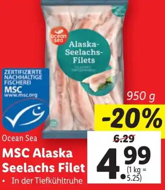 Lidl MSC Alaska Seelachs Filet Angebot