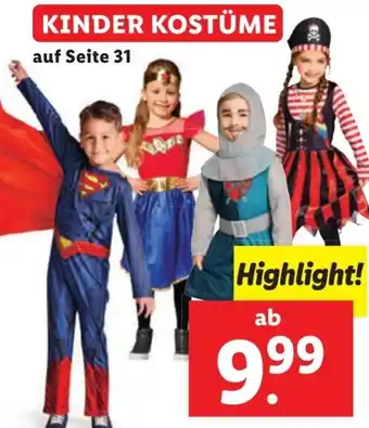 Lidl KINDER KOSTÜME Angebot