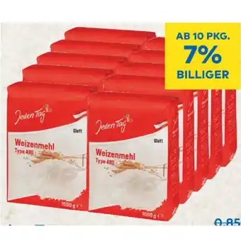 T&G Jeden tag weizenmehl t&g 1 kilogramm 1 packung Angebot