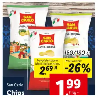 Lidl San carlo chips versch. sorten lidl 1 packung Angebot