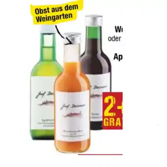 Maximarkt Josef dockner weingarten nektar oder saft versch. sorten oder apfelsaft naturtrüb maximarkt 0.25 liter 1 flasche Angebot