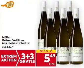 Billa Müller Grüner Veltliner Aus Liebe zur Natur 0.75 Liter Angebot