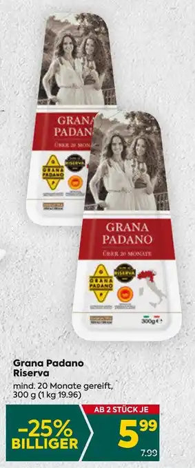 Billa Grana Padano Riserva 300g Angebot