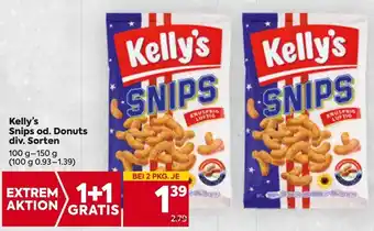 Billa Kelly's Snips od. Donuts 100g-150g Angebot