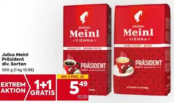 Billa Julius Meinl Präsident 500 g Angebot