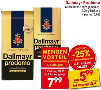 Interspar Dallmayr prodomo 500g Angebot