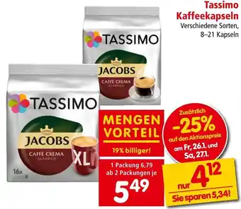 Interspar Tassimo Kaffeekapseln Angebot