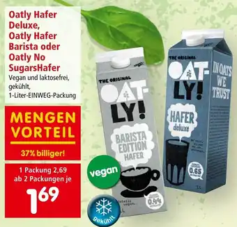 Interspar Oatly Hafer Deluxe, Oatly Hafer Barista oder Oatly No SugarsHafer 1L Angebot
