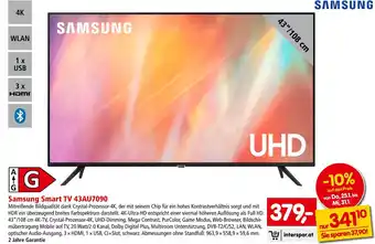 Interspar Samsung Smart TV 43AU7090 Angebot