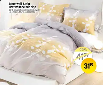 Reiter Baumwoll-Satin Bettwäsche mit Zipp Angebot
