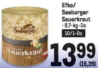 Metro Efko/ Seeburger Sauerkraut 9.7kg Angebot