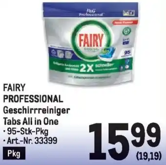 Metro FAIRY PROFESSIONAL Geschirrreiniger Tabs All in One Angebot