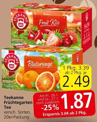 Spar Teekanne Früchtegarten Tee Angebot