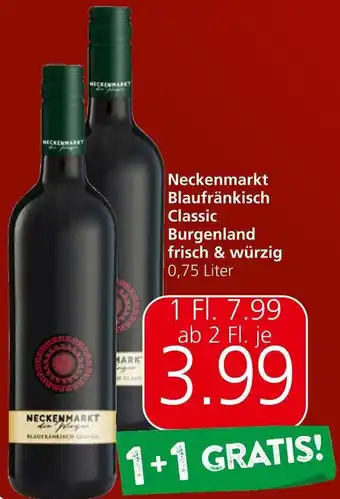 Spar Neckenmarkt Blaufränkisch Classic Burgenland frisch & würzig 0.75 Liter Angebot