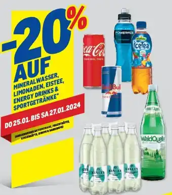 Metro AUF MINERALWASSER, LIMONADEN, EISTEE, ENERGY DRINKS & SPORTGETRÄNKE Angebot