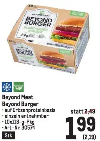 Metro Beyond Meat Beyond Burger 10x113-g Angebot