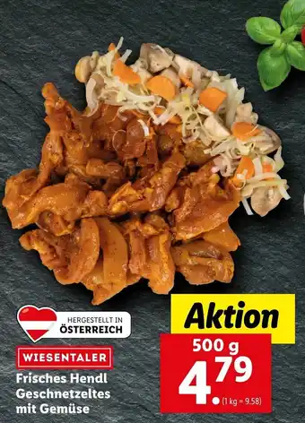 Lidl Frisches Hendl Geschnetzeltes Mit Gemüse 500g Angebot
