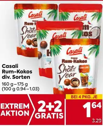 Billa Casali Rum-Kokos 160g Angebot