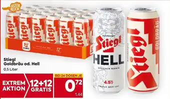 Billa Stiegl Goldbräu od. Hell 0,5 Liter Angebot