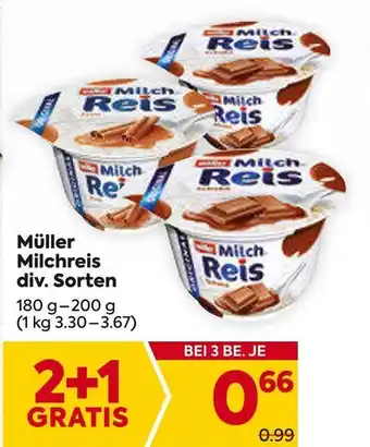 Billa Müller Milchreis div. Sorten 180g-200g Angebot