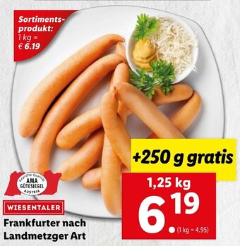 Lidl Frankfurter Nach Landmetzger Art 1,25 Kg Angebot