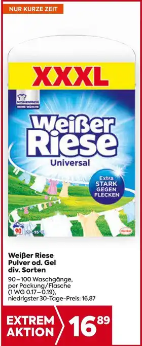 Billa Weißer Riese Pulver od. Gel Angebot