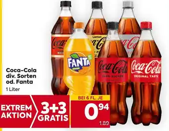 Billa Coca-Cola Fanta 1 liter Angebot