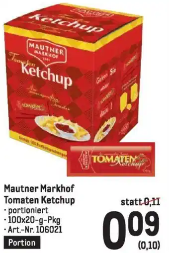 Metro Mautner Markhof Tomaten Ketchup Angebot