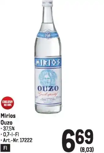 Metro Mirios Ouzo Angebot