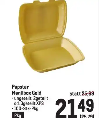 Metro Papstar Menübox Gold Angebot