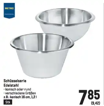 Metro Schüsselserie Edelstahl Angebot