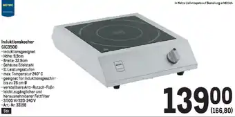 Metro Induktionskocher GIC3500 Angebot