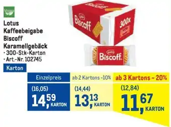 Metro Lotus Kaffeebeigabe Biscoff Angebot