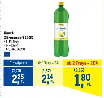 Metro Rauch Zitronensaft Angebot