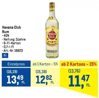 Metro Havana Club Rum Angebot