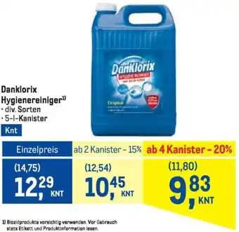 Metro Danklorix Hygienereiniger Angebot