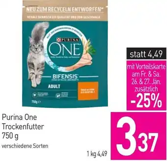 Sutterlüty Purina One Trockenfutter 750g Angebot