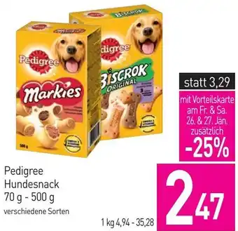 Sutterlüty Pedigree Hundesnack 70 g - 500 g Angebot
