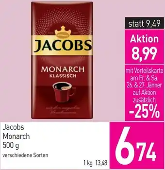 Sutterlüty Jacobs Monarch 500 g Angebot