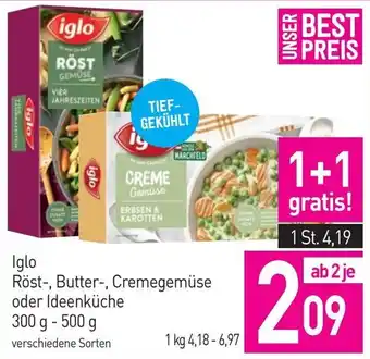 Sutterlüty iglo Röst-, Butter-, Cremegemüse oder Ideenküche 300g-500g Angebot